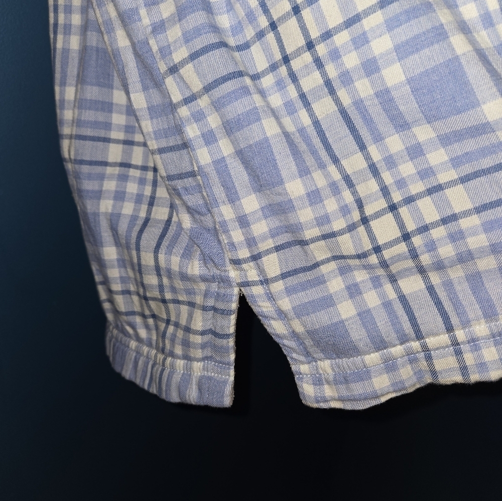 Women's LL Bean Blue Button Down Plaid Jacket, Size Medium - Picture 10 of 10